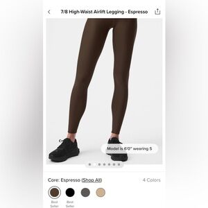 ALO Yoga 7/8 High Waist Airlift Legging Espresso XS